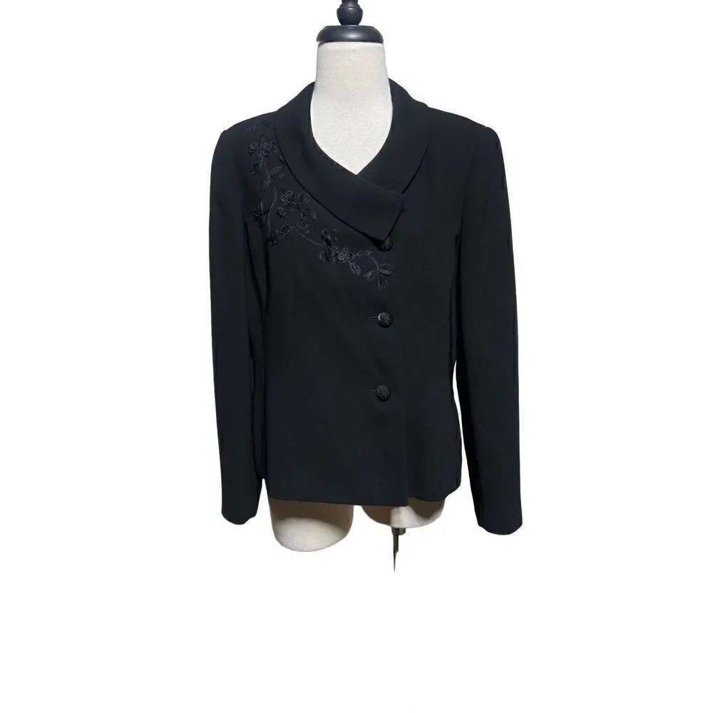 Nippon Boutique Long Sleeve Black Suit Jacket Blazer Size 10